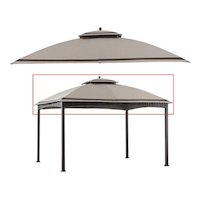 For Living Fabric Outdoor/Patio Replacement Gazebo Canopy for Promenade Gazebo, 10x12-ft Front_Elevated