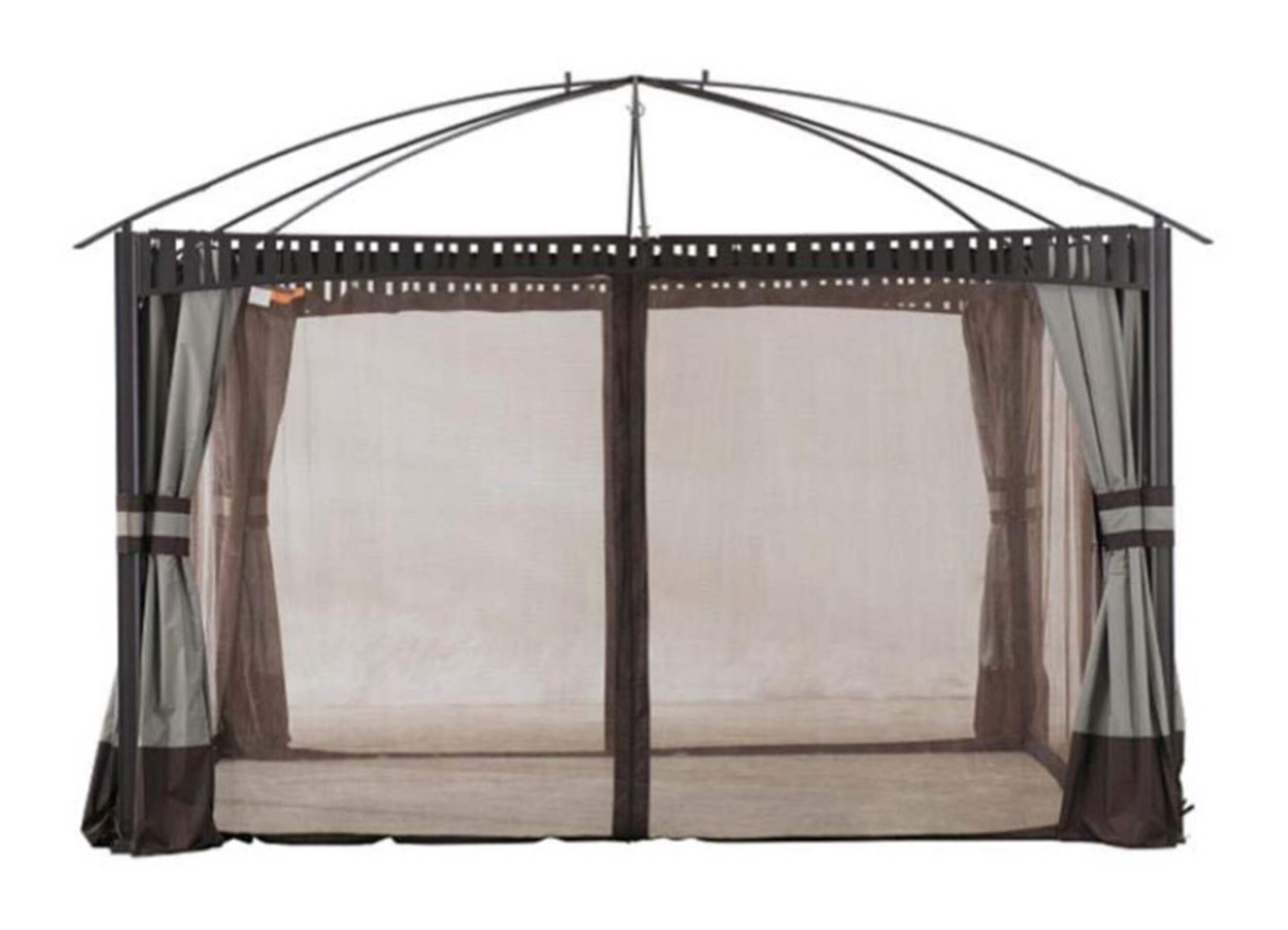 For Living Promenade - Rideaux et moustiquaire de rechange pour gazebo, 10 x 12 pi Front_Flat