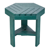 CANVAS Arrowhead Recycled Plastic Outdoor Patio Muskoka Side Table, 16.4 x 19 x 18-in, Assorted Colours Front_Elevated