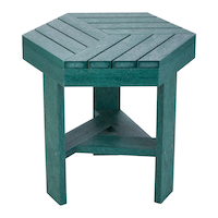 CANVAS Arrowhead Recycled Plastic Outdoor Patio Muskoka Side Table, 16.4 x 19 x 18-in, Assorted Colours Front_Elevated