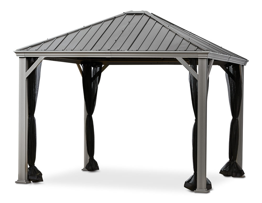 CANVAS Skyline Taupe Steel & Aluminum Outdoor Patio HardTop Gazebo w