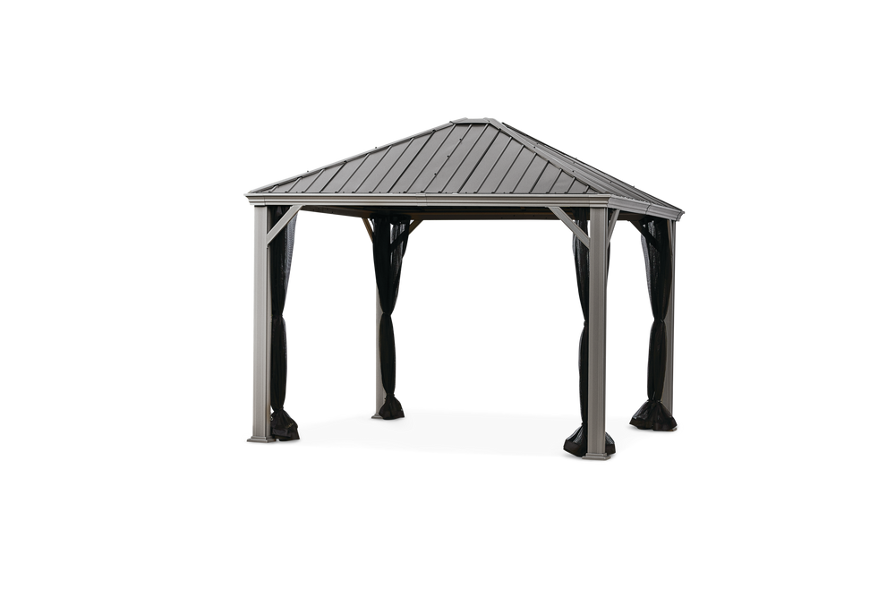 CANVAS Skyline Taupe Steel & Aluminum Outdoor Patio HardTop Gazebo w