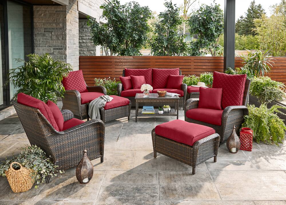 Canvas Rosedale All Weather Wicker Outdoor Patio Recliner Glider Armchair W Ottoman Canadian Tire - Outdoor Resin Wicker Patio Recliner Chair