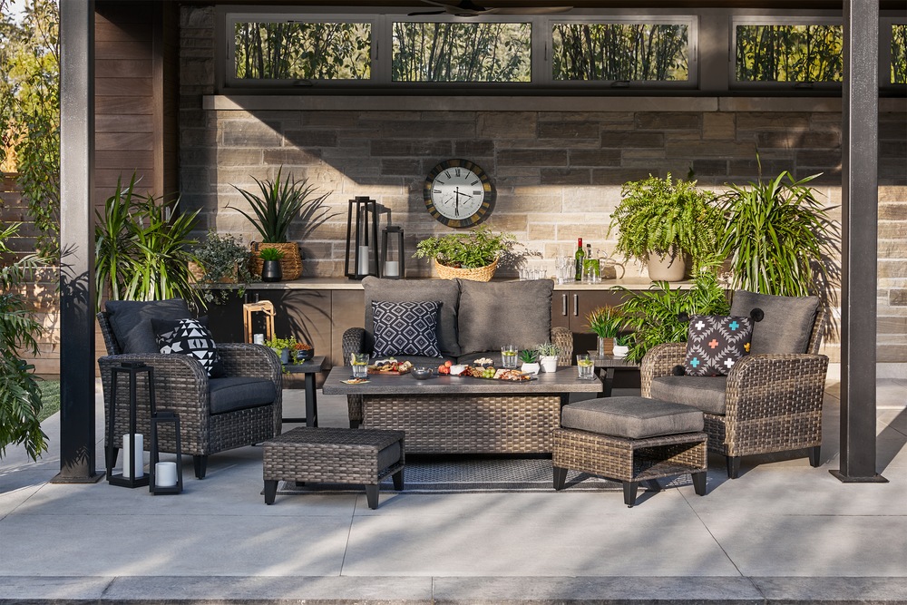 Canvas Breton Rectangle Outdoor Patio Sectional Coffee Dining Table Adjustable Height Canadian Tire Canvas Breton Rectangle Outdoor Patio, Adjustable Outdoor Coffee Table Canada