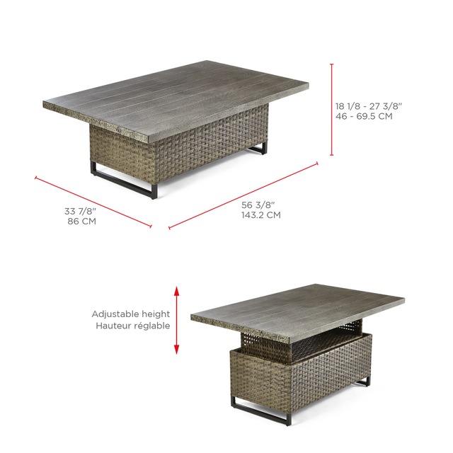 CANVAS Breton Rectangle Outdoor Patio Coffee/Dining Table Canadian Tire
