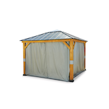 CANVAS Kingsmere - Rideaux et moustiquaire en tissu pour gazibo en bois, 10 x 10 pi Front_Three_Fourths_Angled_Left