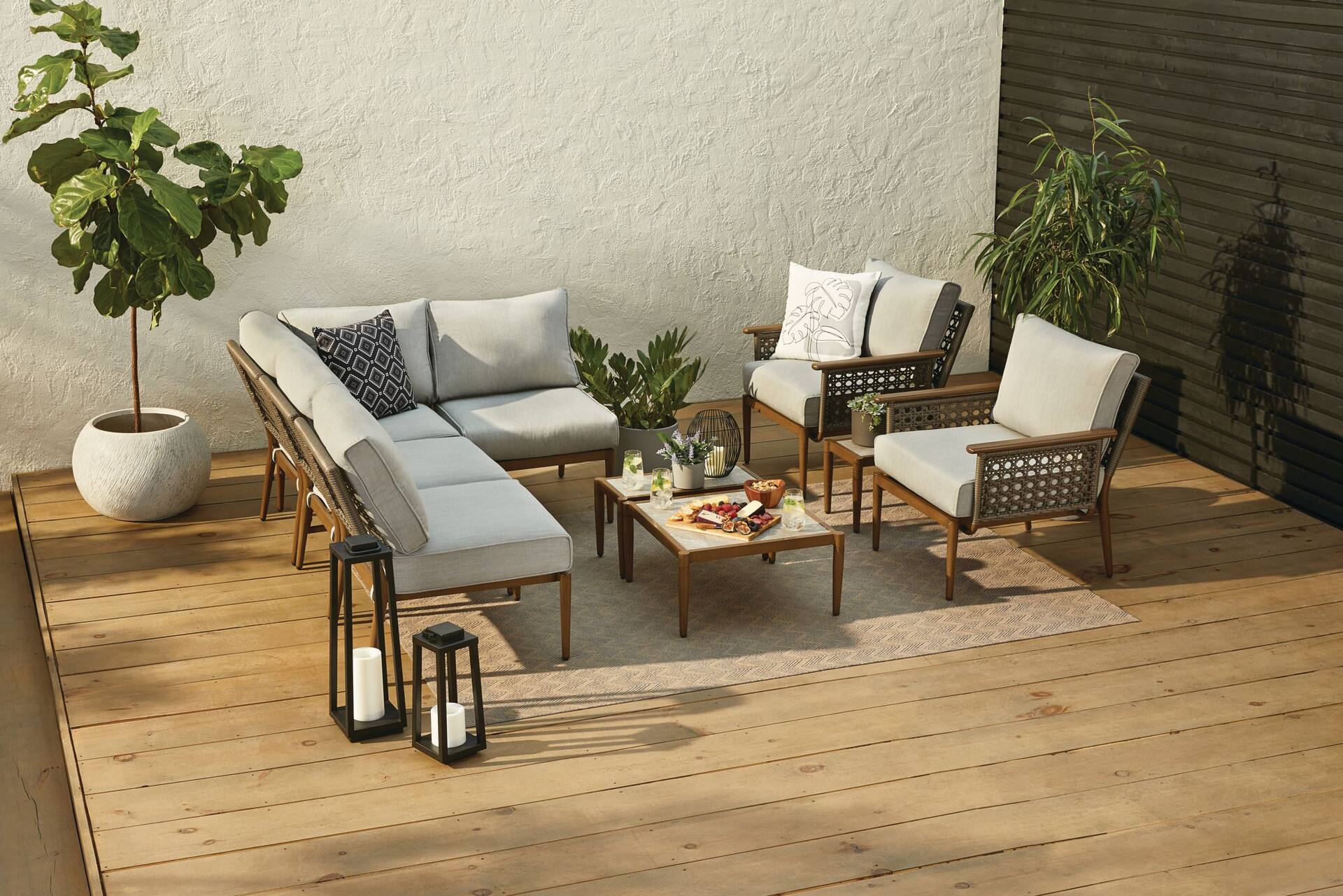 CANVAS Baffin All-Weather Wicker Outdoor/Patio Conversation Set w