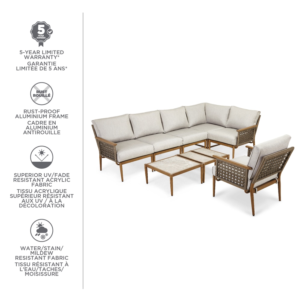 CANVAS Baffin AllWeather Wicker Outdoor/Patio Conversation Set w