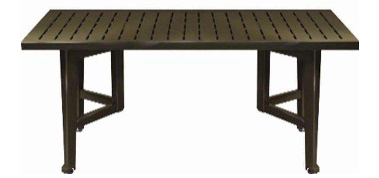 Gracious Living MV Rectangle Outdoor/Patio Dining Table, Black, 60x38x29-in