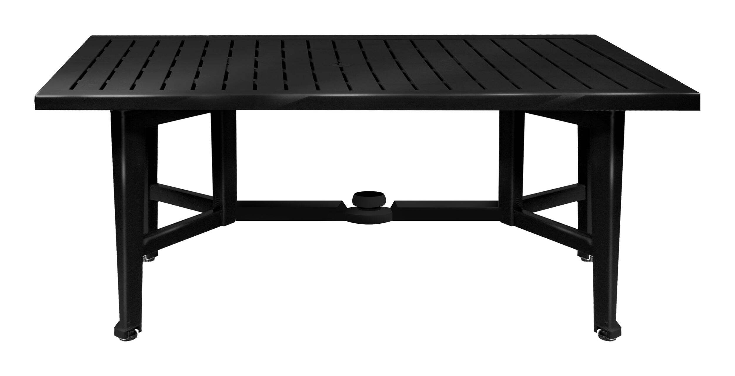 Gracious Living MV Rectangle Outdoor/Patio Dining Table, Black