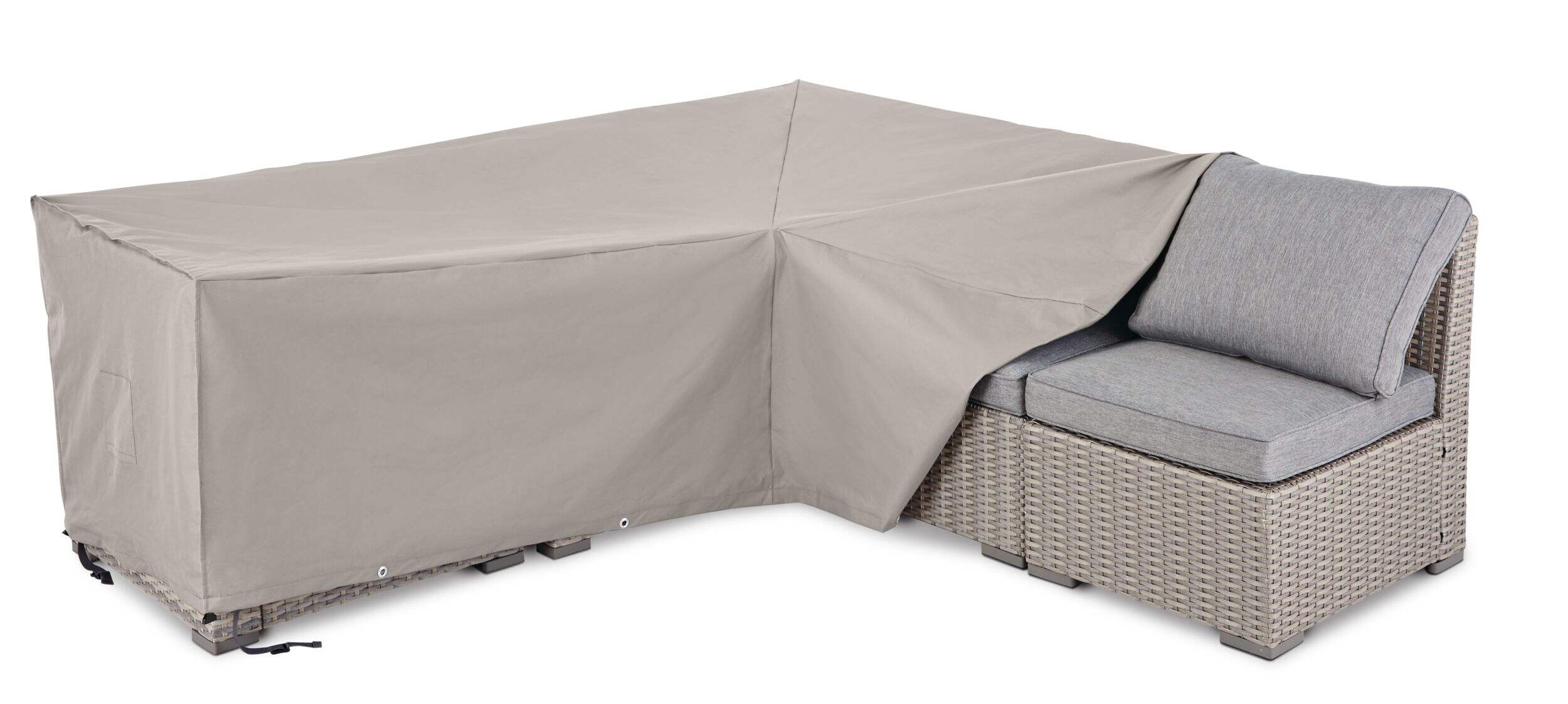 Housse pour meubles de jardin en L TRIPEL, étanche, gris, 55 x 32 x 26 po Front_Elevated