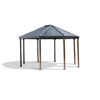 CANVAS Holbrook Octagonal Outdoor/Patio Hard-Top Gazebo, 14.5x12.5-ft Front_Elevated