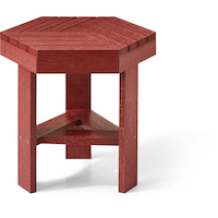 CANVAS Arrowhead Recycled Plastic Outdoor Patio Muskoka Side Table, 16.4 x 19 x 18-in, Assorted Colours
