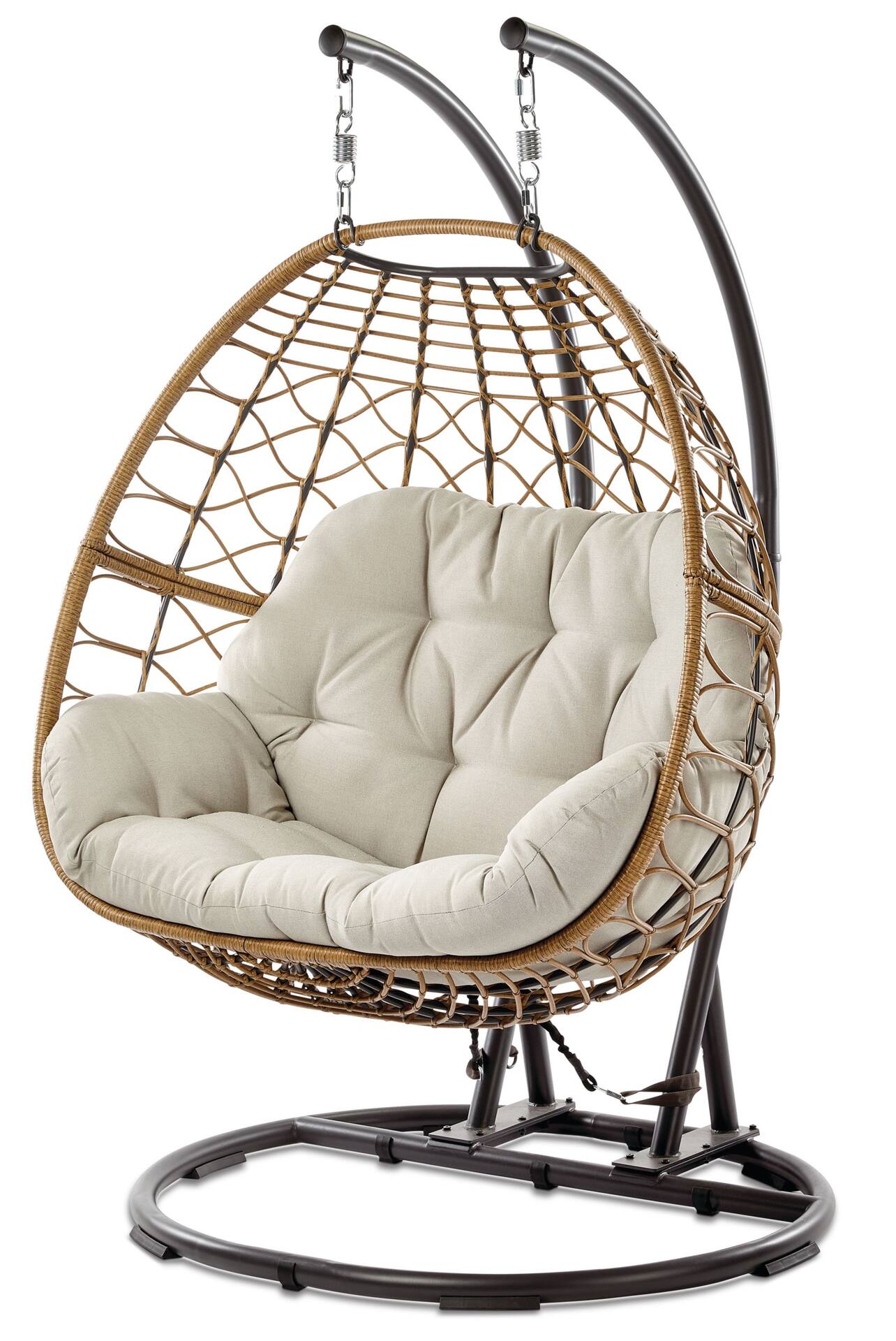 CANVAS Sydney Double Outdoor Patio Egg Swing Chair w Stand