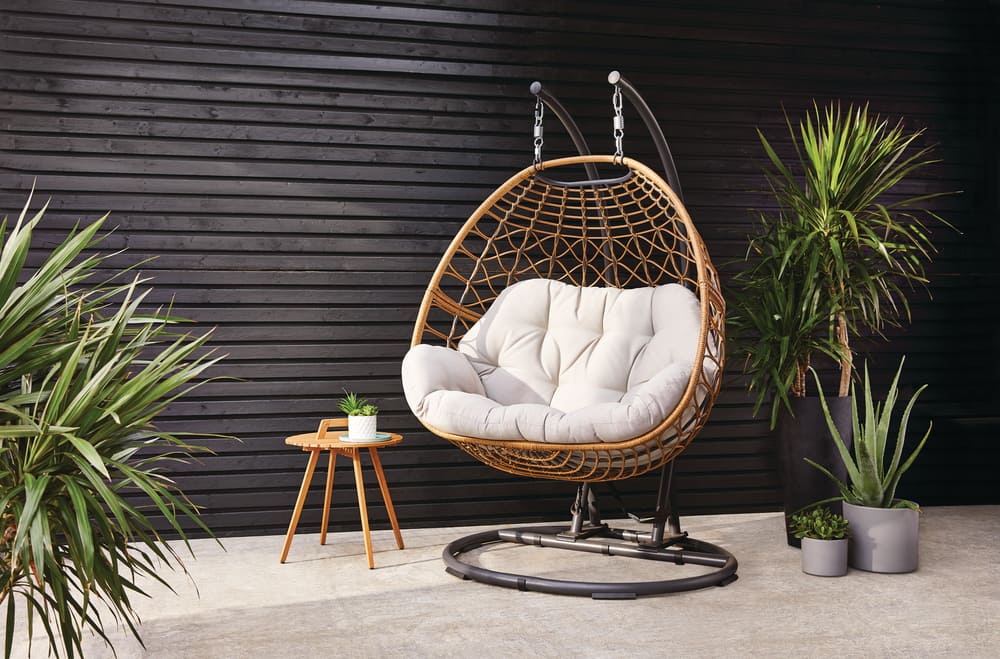 patio double egg chair