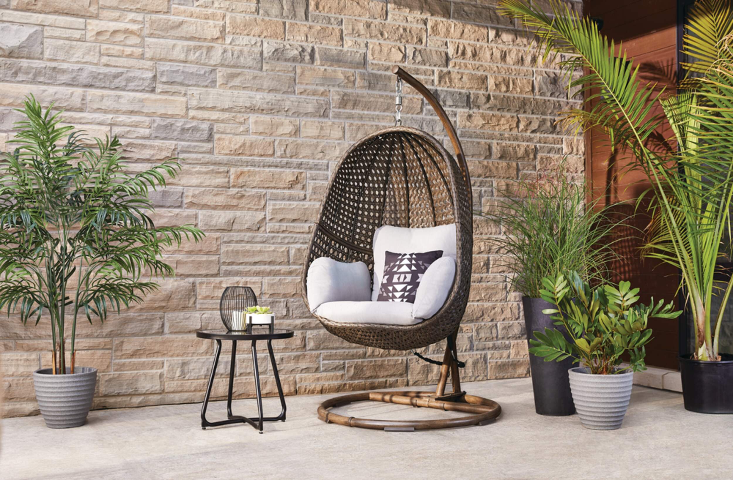 CANVAS Baffin All Weather Single Outdoor/Patio Egg Swing Chair, UV