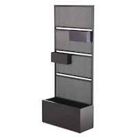 CANVAS Steel Frame Privacy Screen w/ Planters, 75 x 31.5 x 177.5 cm