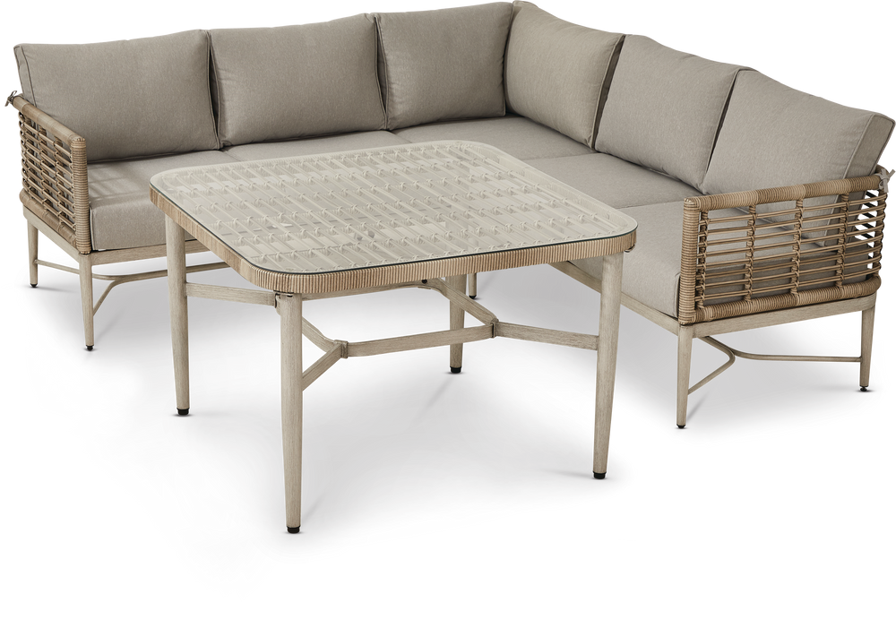 CANVAS Silver Sands AllWeather Wicker Outdoor/Patio Dining Set w/Glass