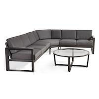 CANVAS Whistler Outdoor/Patio Sofa Sectional Set, Grey, 4-pc Front_Three_Fourths_Angled_Right