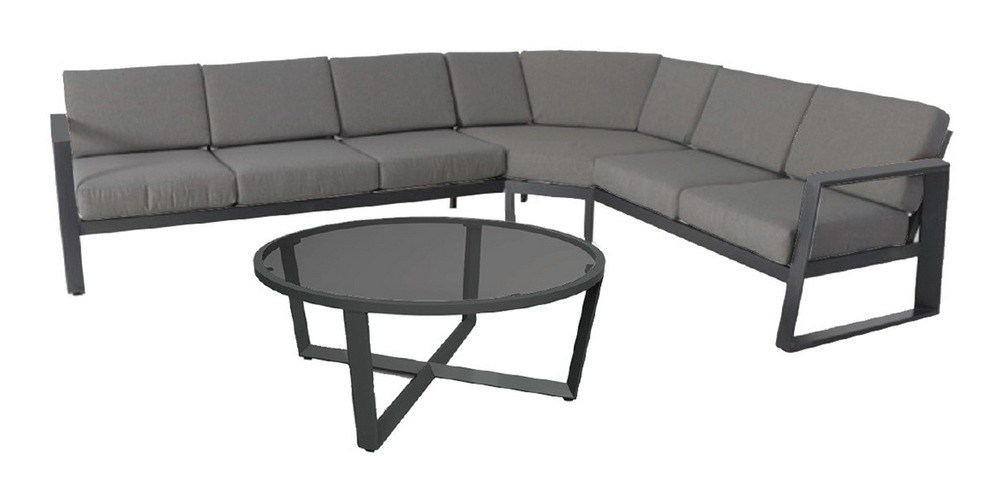 CANVAS Whistler Outdoor/Patio Sofa Sectional Set, Grey, 4pc Canadian