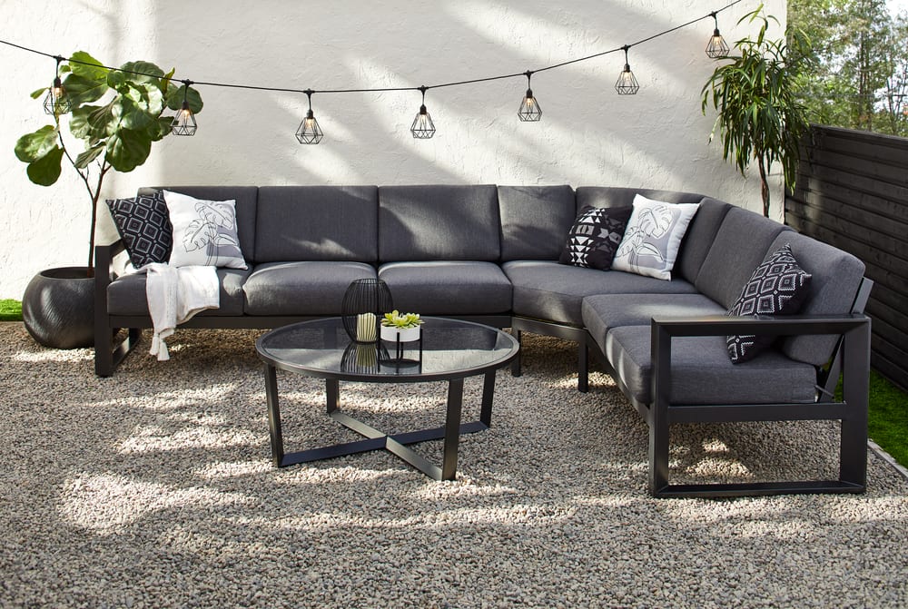 Canvas Whistler Outdoor Patio Sofa Sectional Set Grey 3 Pc Canadian Tire - Canadian Tire London On Patio Furniture