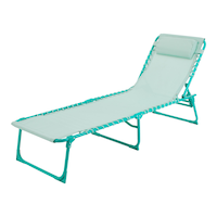 For Living Folding Lounger , Seafoam Front_Three_Fourths_Angled_Left