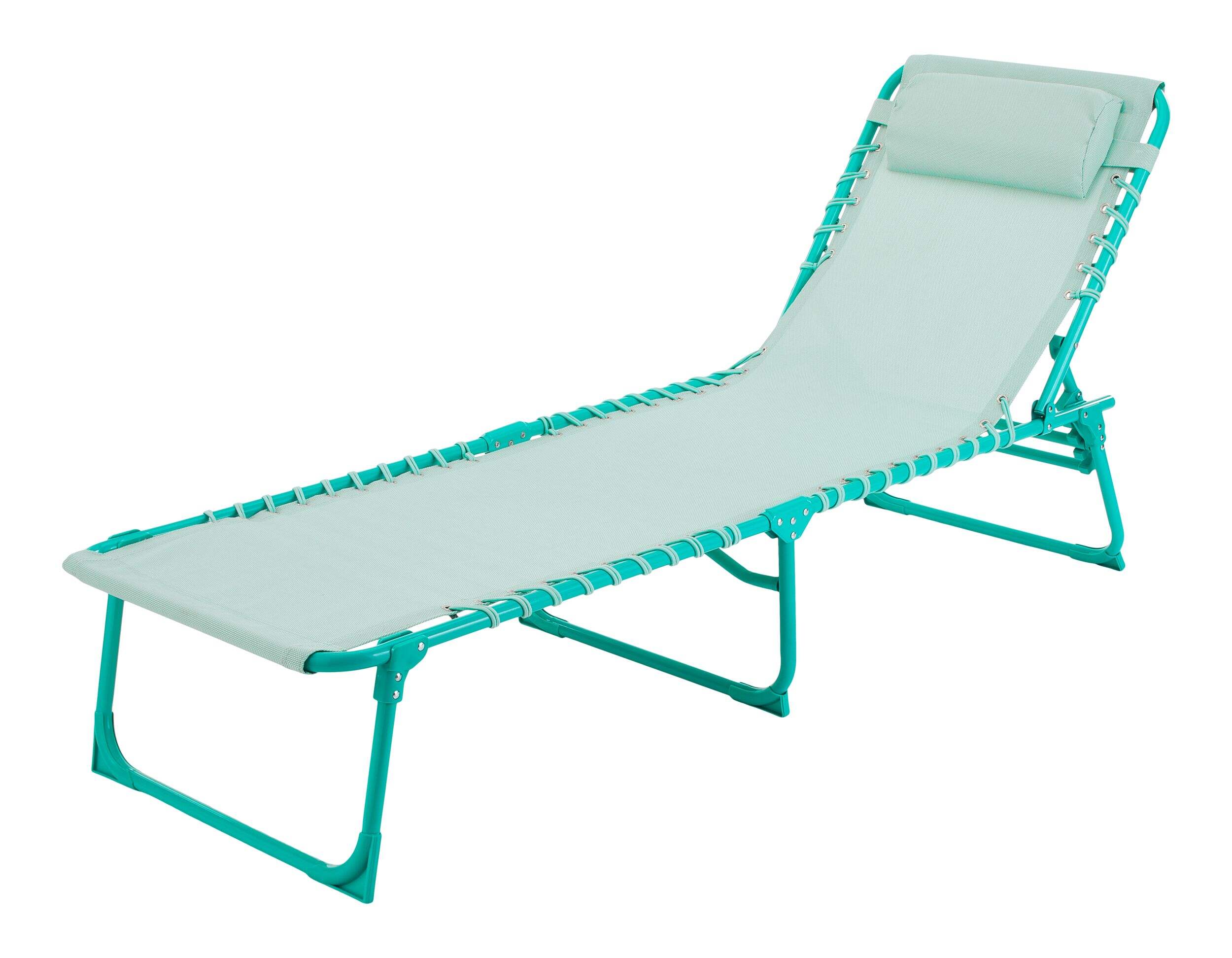 For Living Folding Lounger , Seafoam Front_Three_Fourths_Angled_Left