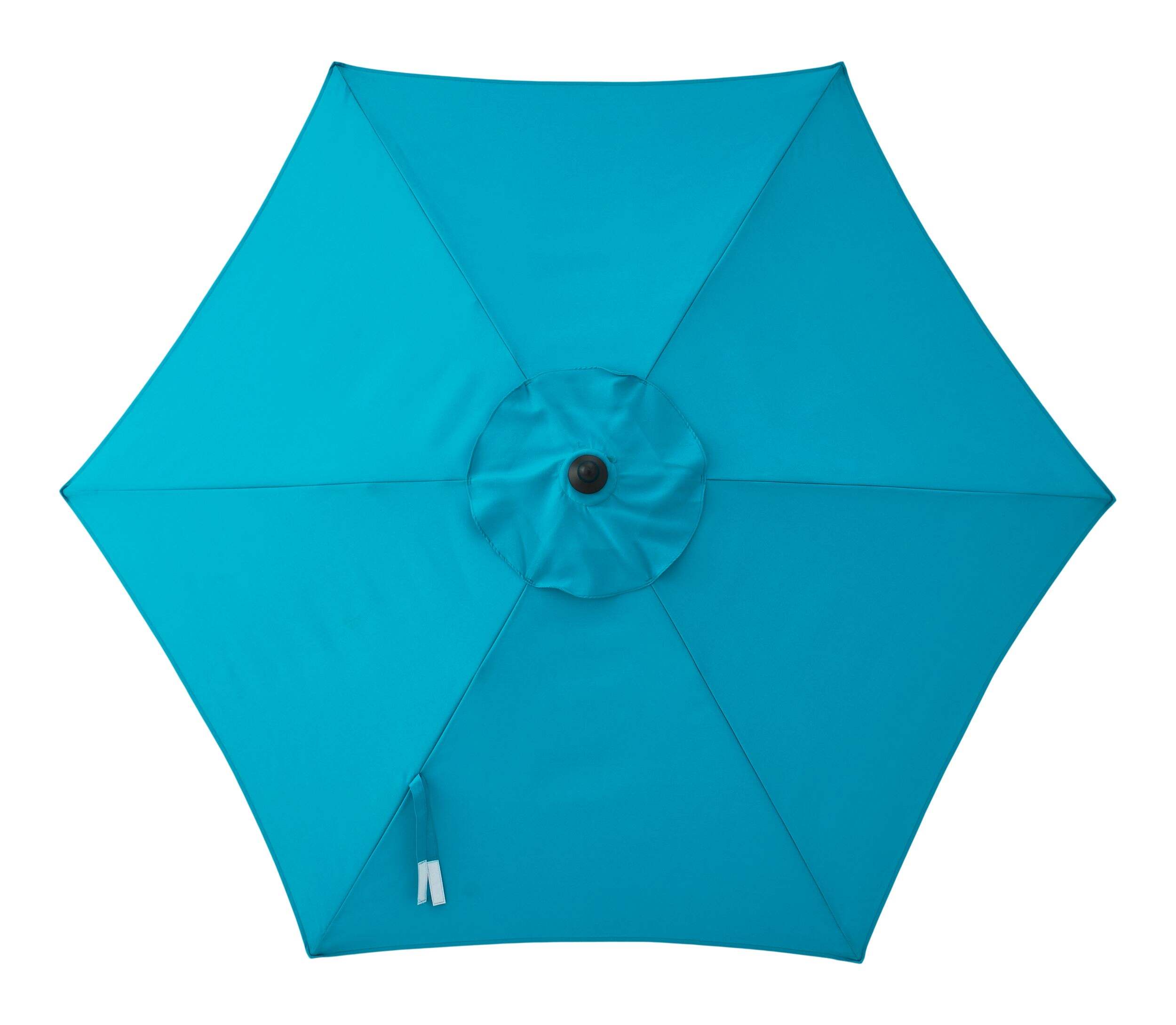 Parasol de jardin et d'extérieur en tissu For Living, turquoise, 7 pi Overhead_Flat