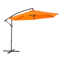 For Living Offset Patio/Outdoor Umbrella, Orange, 10-ft Front_Three_Fourths_Angled_Right