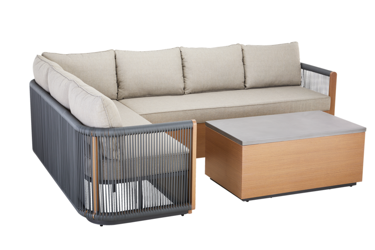 CANVAS Cameron Aluminum Outdoor Patio Sectional Set Canadian Tire