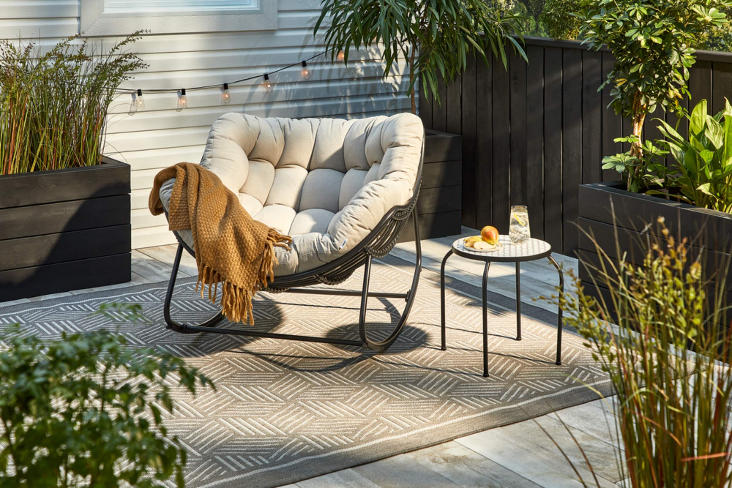 CANVAS Cove AllWeather Steel & Wicker Outdoor/Patio Rocking Chair with