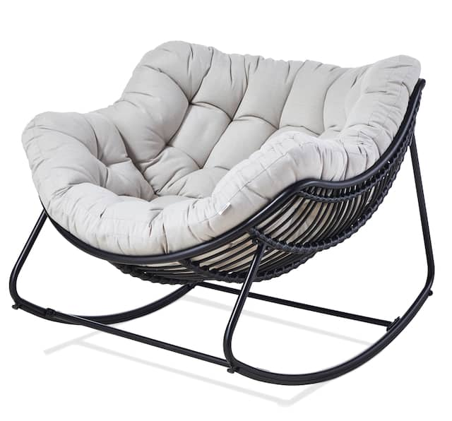 CANVAS Cove AllWeather Steel & Wicker Outdoor/Patio Rocking Chair with