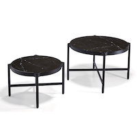 CANVAS Jasper Circle Outdoor/Patio Coffee Tables, 2-pc Front_Three_Fourths_Angled_Left