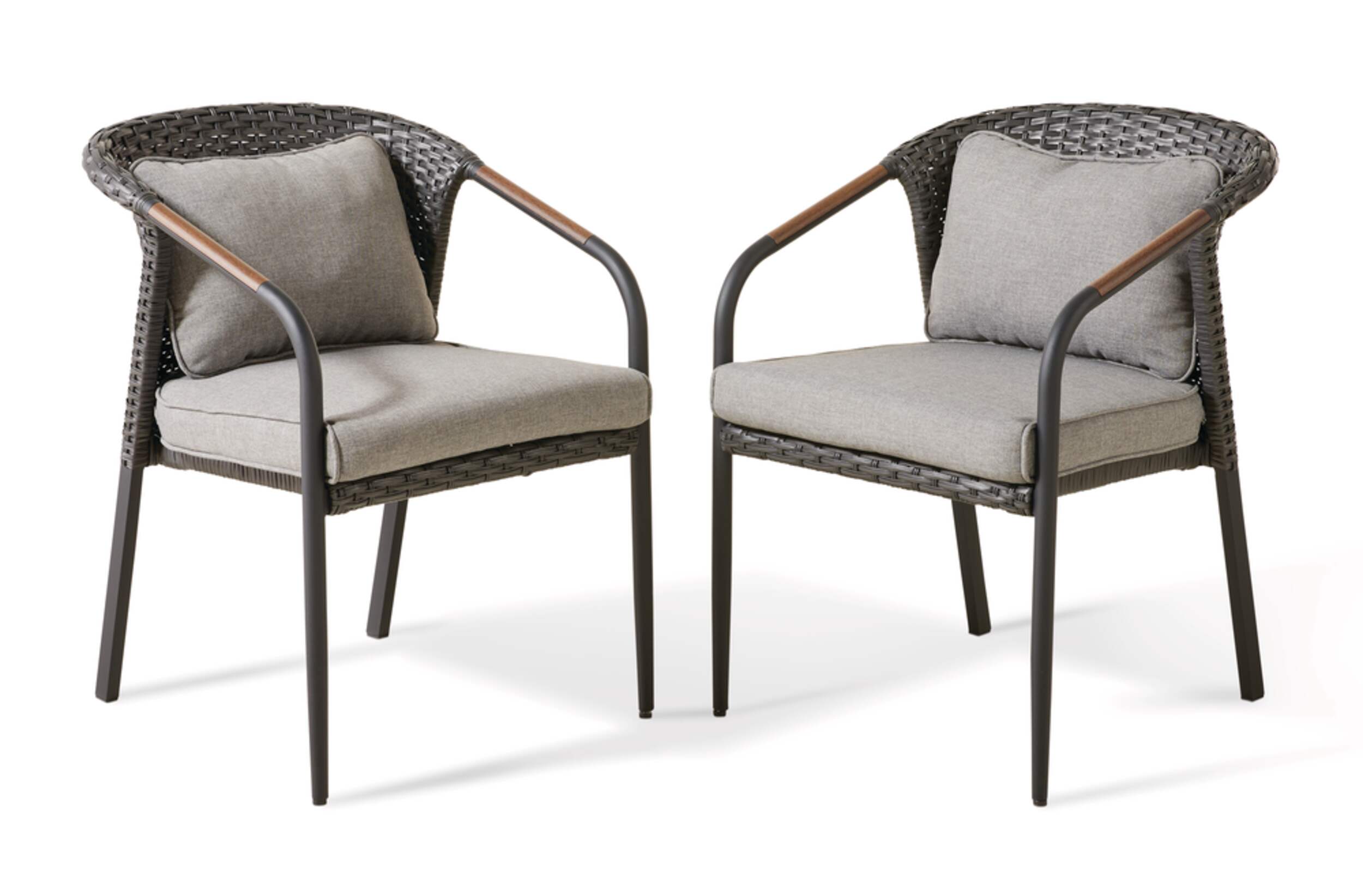 CANVAS Jasper  All-Weather Wicker Outdoor/Patio Dining Chair, 2-pk Front_Elevated