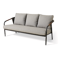 CANVAS Jasper All-Weather Aluminum & Wicker Outdoor/Patio Couch with Water & UV-Resistant Cushions Front_Three_Fourths_Angled_Left