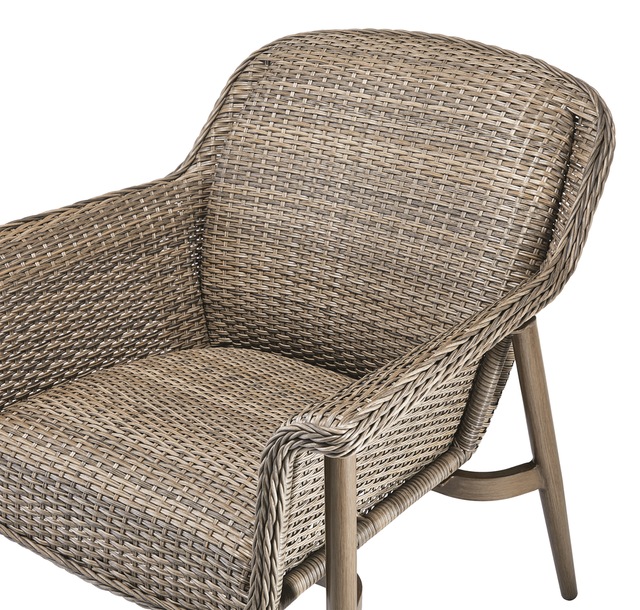 CANVAS Hunter AllWeather Wicker Outdoor/Patio Padded Club Chair Set, 2
