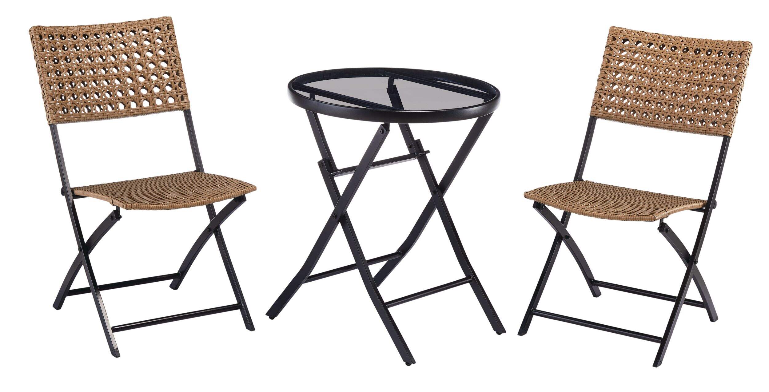 CANVAS Chambly Patio/Balcony Folding Bistro Set, 3-pc Composite_or_Mixed