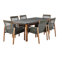 CANVAS Vernon All-Weather Wicker Casual Outdoor/Patio Dining Set, 7-pc Composite_or_Mixed