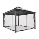 Abri de jardin à toit souple à 2 niveaux CANVAS Henderson, 10 x 12 pi Front_Three_Fourths_Angled_Right