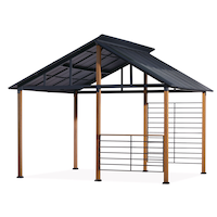 CANVAS Plateau Outdoor/Patio Hard Top Gazebo, 10-ft x 12-ft Front_Angled_Left