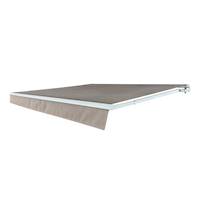For Living Retractable Manual Outdoor/Patio Awning, Taupe, 8-ft x 10-ft Front_Three_Fourths_Angled_Left