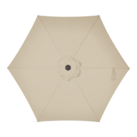 CANVAS Outdoor/Patio Auto Tilt Market Umbrella, Beige, 9-ft Overhead_Flat