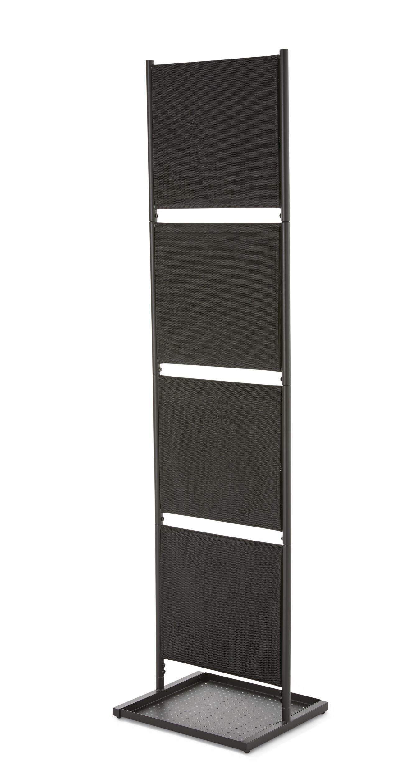 CANVAS Solana Privacy Screen, Black Front_Three_Fourths_Angled_Left