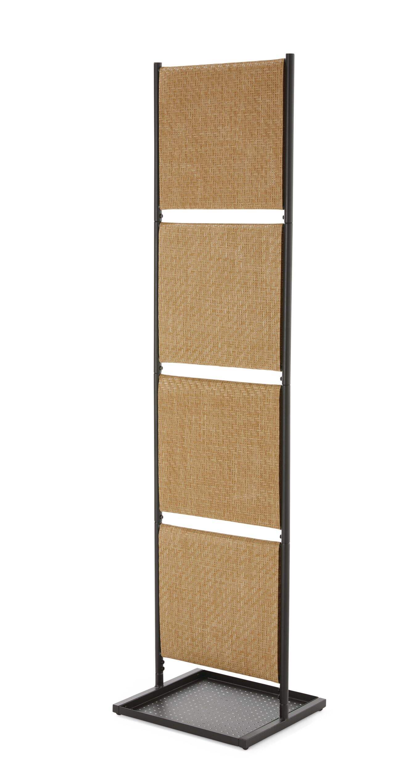 CANVAS Solana Privacy Screen, Rattan Front_Three_Fourths_Angled_Left