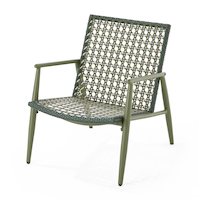 CANVAS Odette Aluminum Caning Weave Chair Front_Three_Fourths_Angled_Left