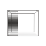 Paroi d'intimité modulaire CANVAS Horizon pour pergola, noir Front_Elevated