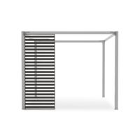 CANVAS Horizon Modular Pergola Privacy Panel, Black Front_Elevated
