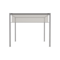 CANVAS Horizon Modular Pergola Pull-Down Shade, Black Front_Flat