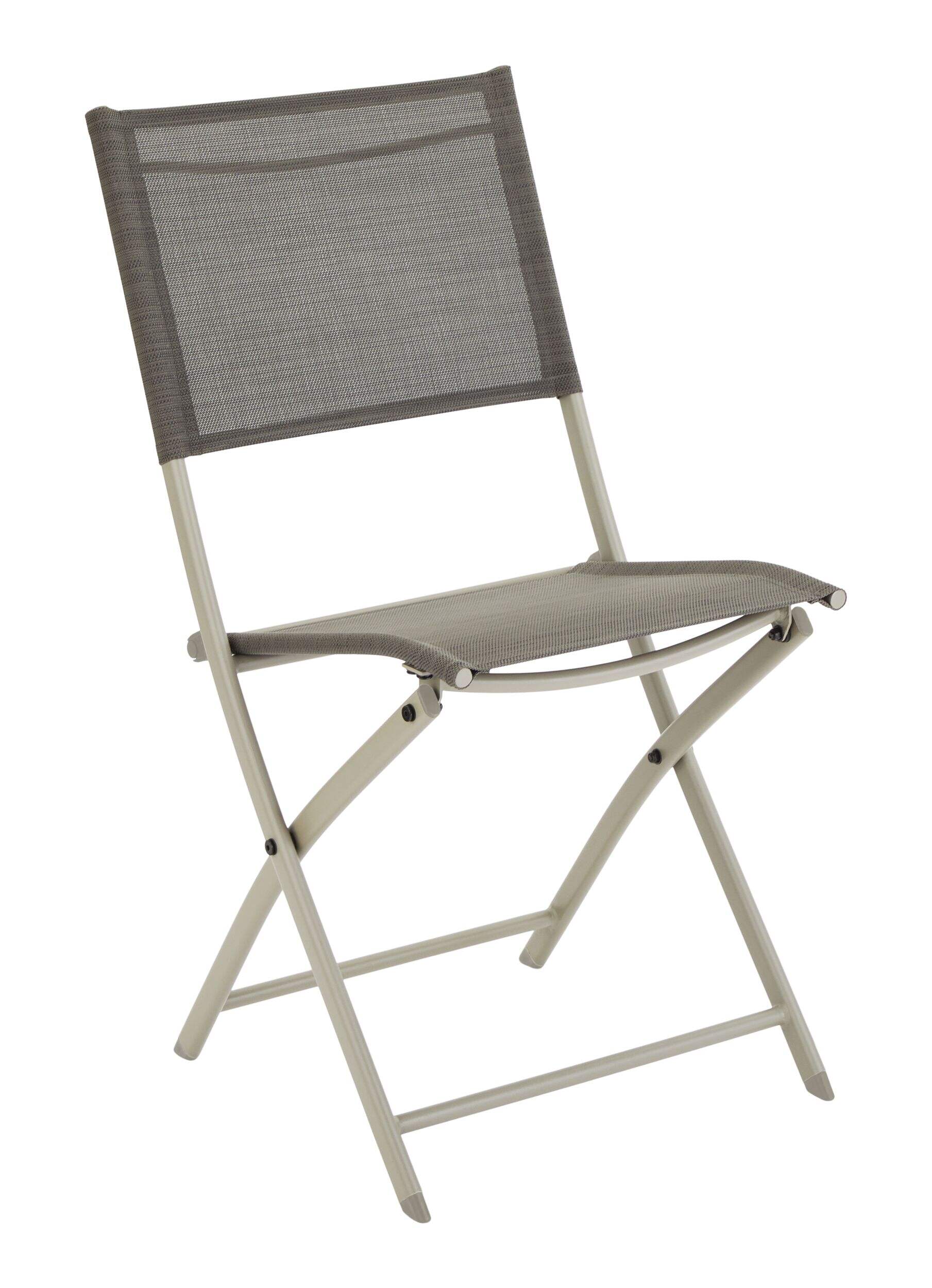 For Living Finch Sling Bistro Chair, Foldable, Grey, 225-lb Capacity Front_Angled_Right