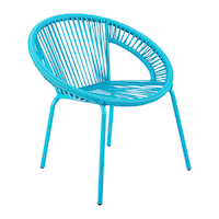 Chaise pour enfants For Living, bleu de lac